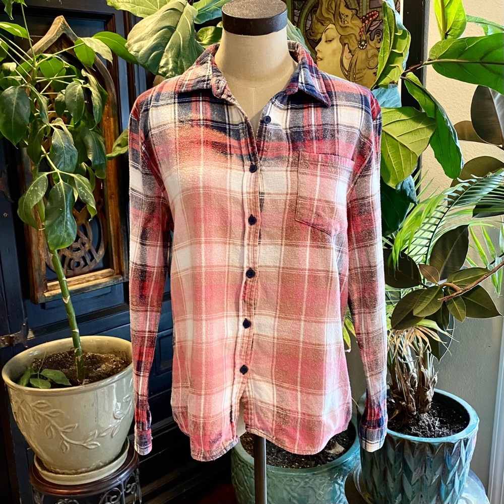 Anthropologie custom bleached flannel